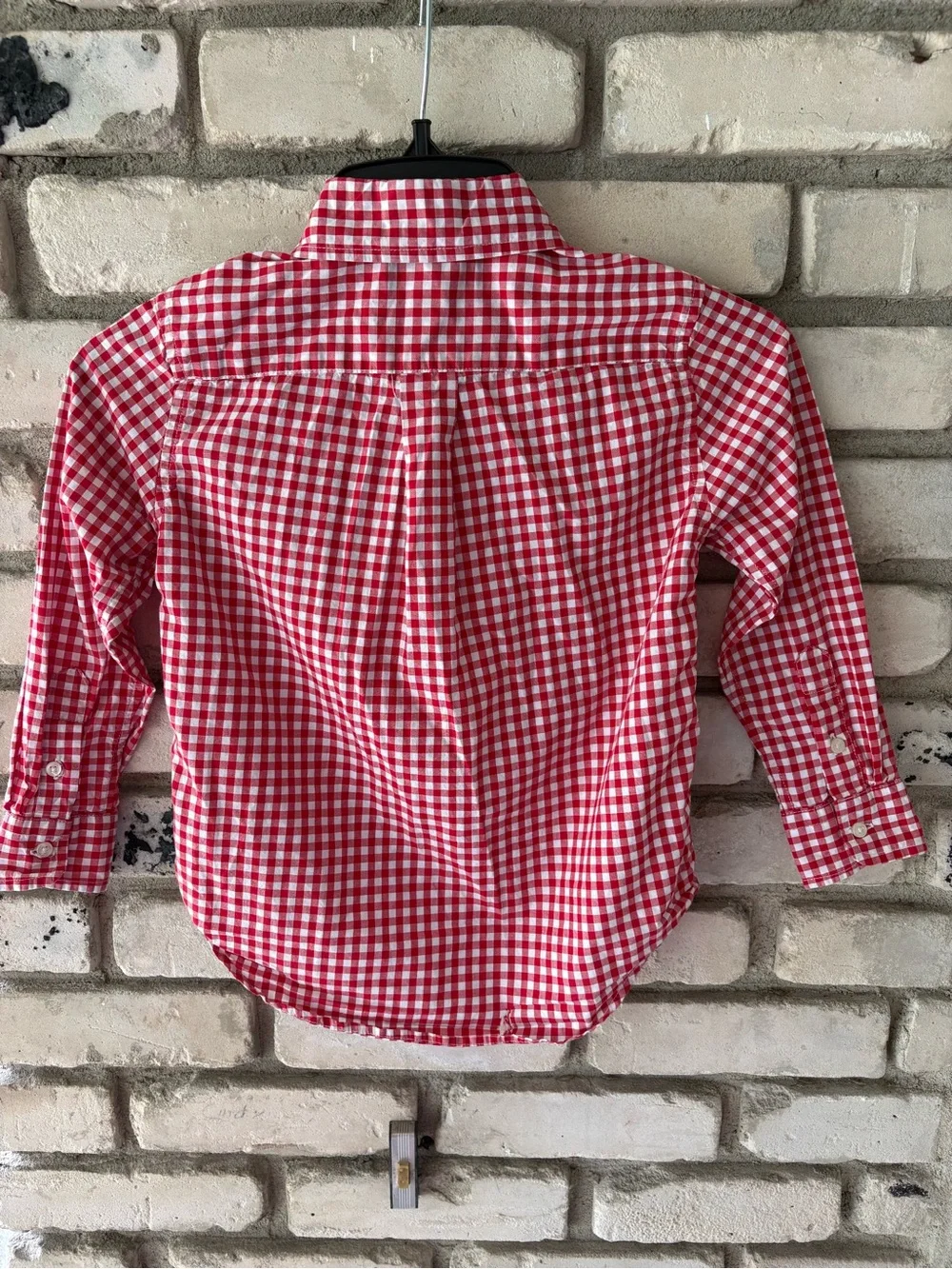 Ralph Lauren Red & White Gingham Button-Front boys Shirt